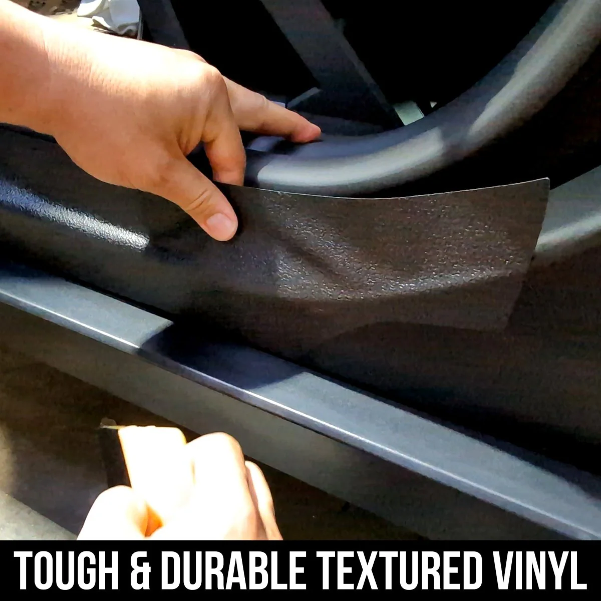 Tesla Cybertruck Door Sill Jamb DIY Vinyl Overlay Film Protection Guard Kit - Bed Liner Spray Look | TOProtect - Image 5