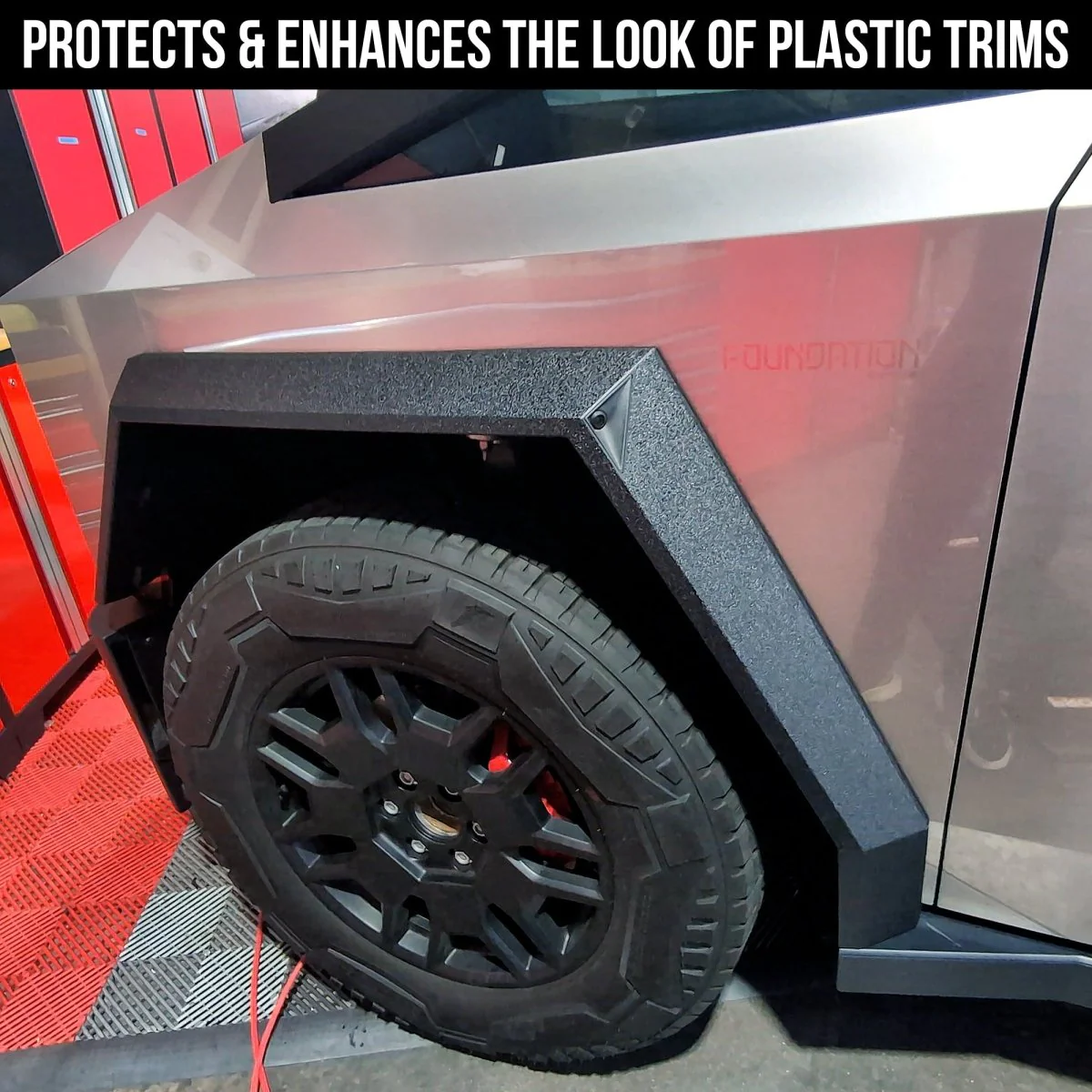 Tesla Cybertruck Fender Flares DIY Vinyl Fascia Overlay Film Protection Kit - Bed Liner Spray Look | TOProtect - Image 3