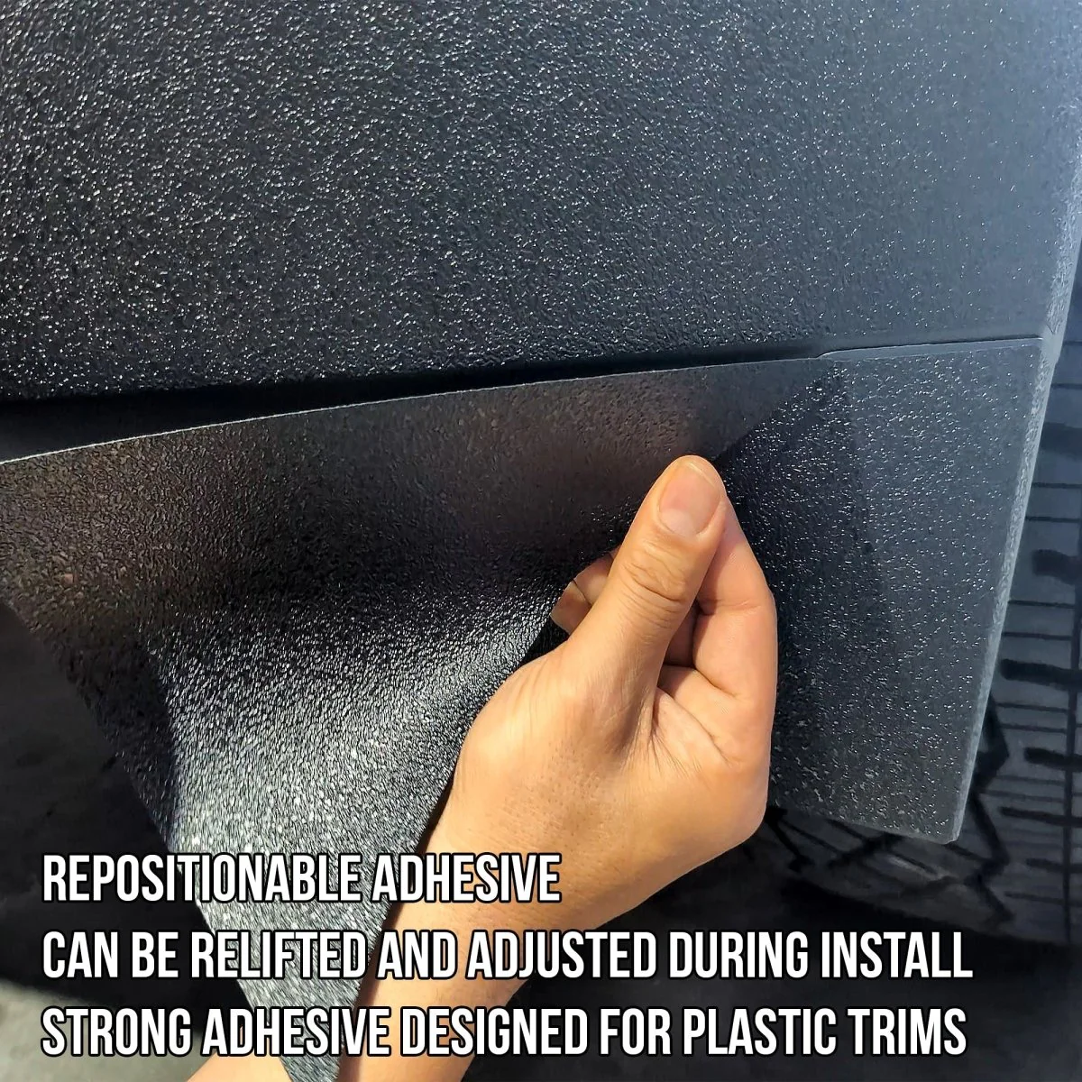Tesla Cybertruck Front Bumper DIY Vinyl Fascia Overlay Film Protection Kit - Bed Liner Spray Look | TOProtect - Image 3