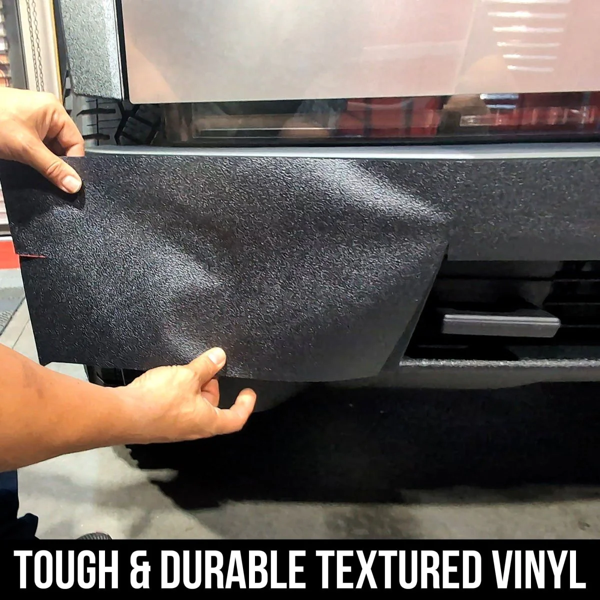 Tesla Cybertruck Front Bumper DIY Vinyl Fascia Overlay Film Protection Kit - Bed Liner Spray Look | TOProtect - Image 4