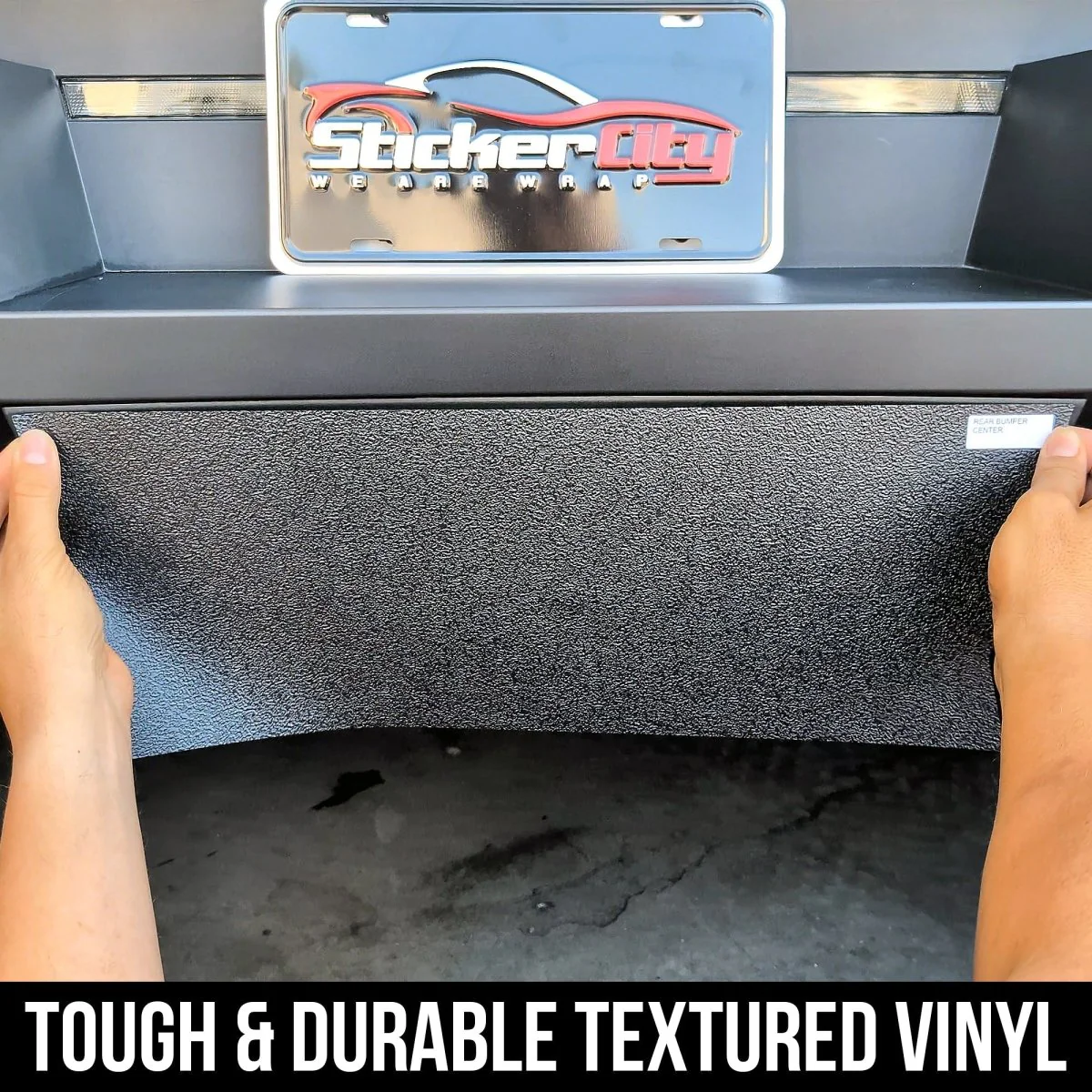 Tesla Cybertruck Rear Bumper DIY Vinyl Fascia Overlay Film Protection Kit Guard - Bed Liner Spray Look | TOProtect - Image 5