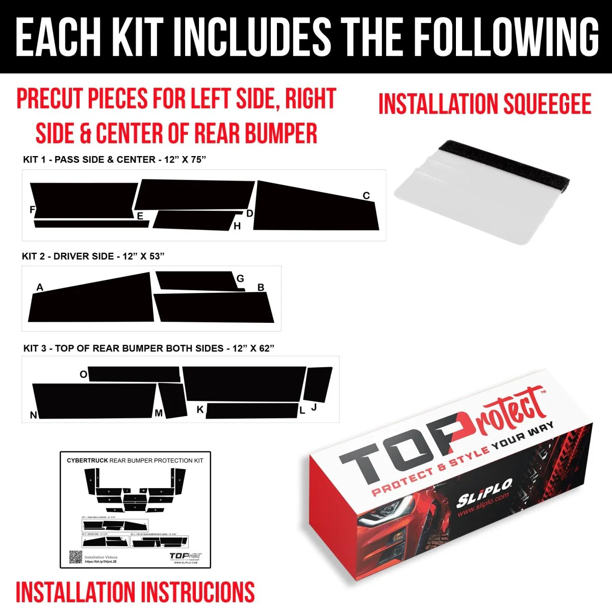 Tesla Cybertruck Rear Bumper DIY Vinyl Fascia Overlay Film Protection Kit Guard - Bed Liner Spray Look | TOProtect - Image 6