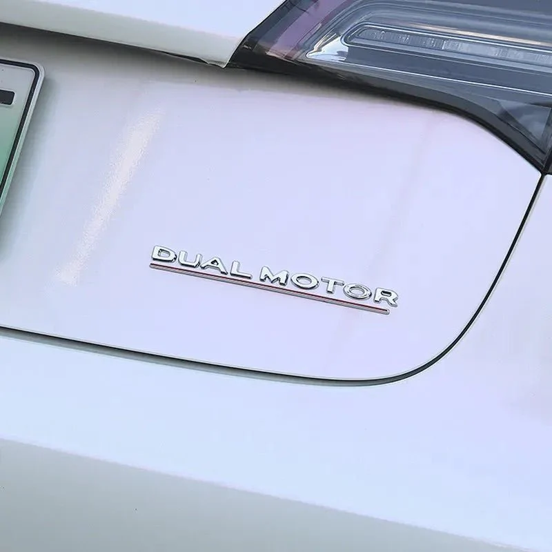 Tesla Dual Motor Emblem Color Overlay Decals - Image 3