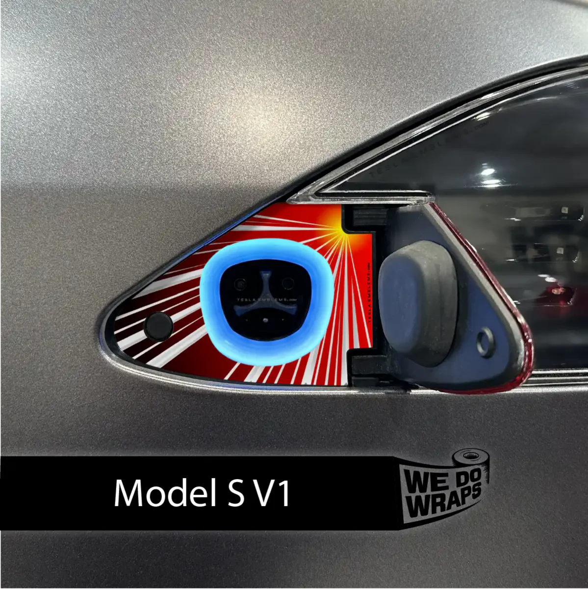 Launche Performance Mode Tesla Charge Port Wrap | Model S - Image 2