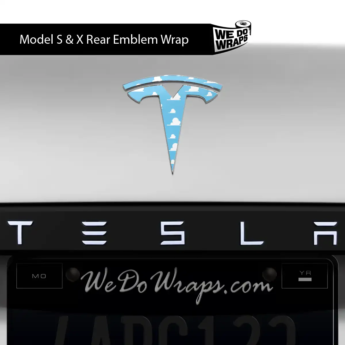 Toy Clouds Tesla Emblem Decals (Front + Back) | Model S - Image 2