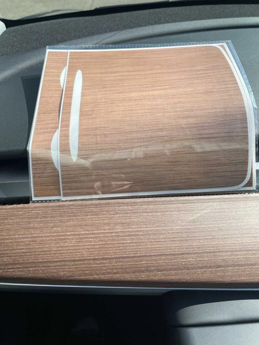 White Ash Stock Tesla Woodgrain | Tesla Center Console Wrap Kit | Model Y '21-25 - Image 3